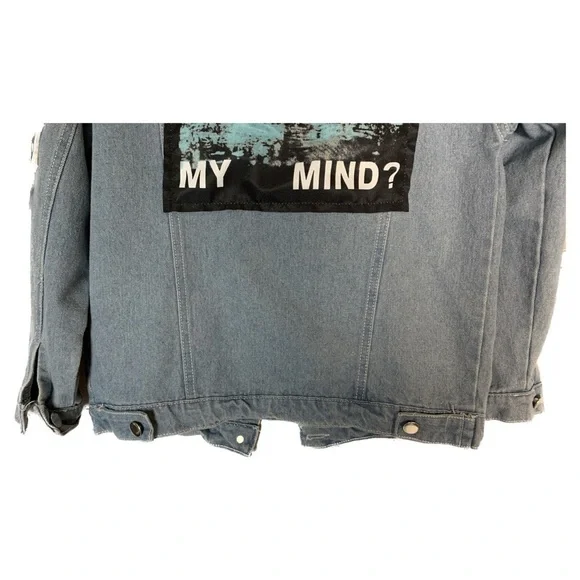 Sold - KAWAII NATION BTS K-POP Where Is My Mind Patch Distressed Denim Jacket - Picture 10 of 13